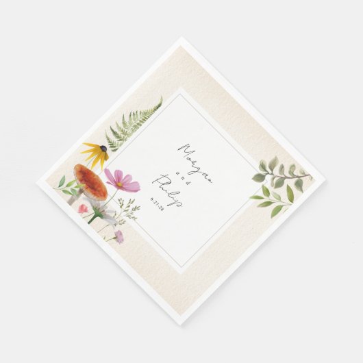 Botanische woudbruiloft Napkins Servet (Hoek)