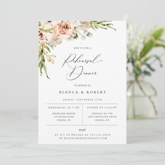 Botanische woudrepetitie: Dinner Aankondiging (Staand voorkant)