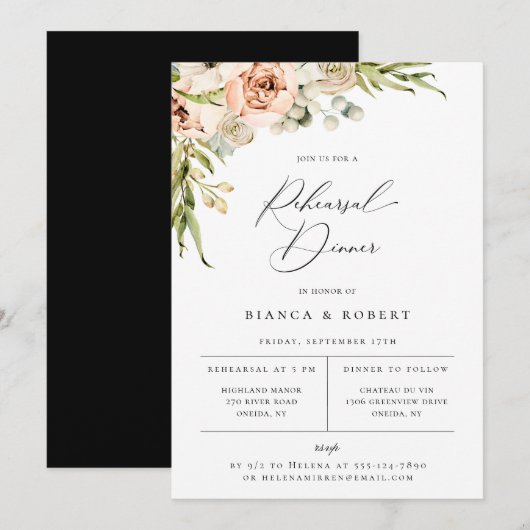 Botanische woudrepetitie: Dinner Aankondiging (Voorkant / Achterkant)