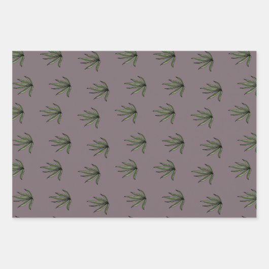 Botanische wrappbundel inpakpapier vel (Voorkant)