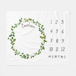 Botanische Wreate Baby Milestone Fleece Blanket