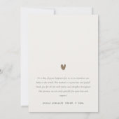 Botanische Wreath Heart Foto geboortebekendmaking Bedankkaart (Achterkant)