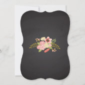 Botanische Wreath Invitation Kaart (Achterkant)