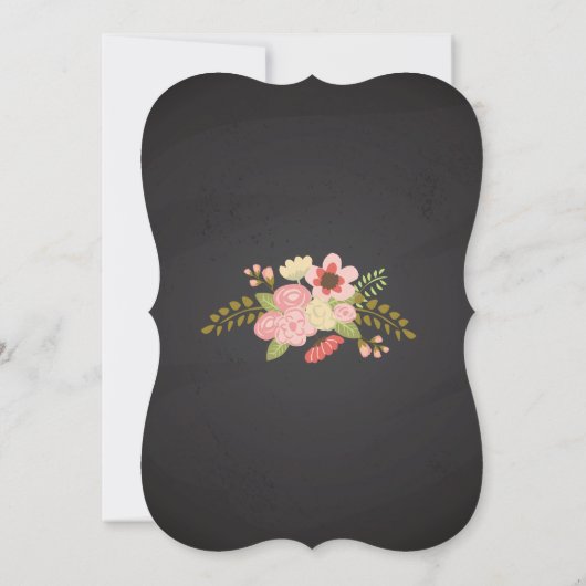 Botanische Wreath Invitation Kaart (Achterkant)