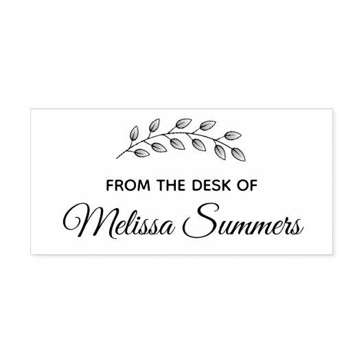 Botanische Wreath Leaves Branch van het bureau van Rubberstempel (Afrduk)