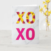Botanische Xoxo-kerstkaart Kaart (Gele Bloem)
