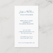 Botanische Yoga Studio Visitekaartje (Achterkant)