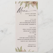 Botanische zachte warme taupe bruiloft | Varensgro Menu (Voorkant)