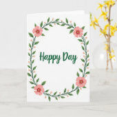 Botanische Zalige Dag Kaart (Gele Bloem)