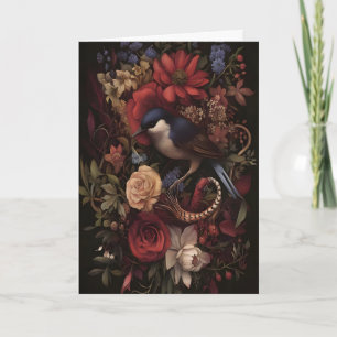 Botanische Zangvogel Botanische Vogel Muurkunst, D Kaart