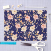 Botanische zeemacht Blush Pink Floral  Elegant Tissuepapier (Craft)