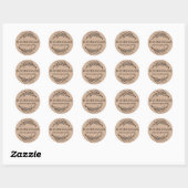 Botanische zelfgemaakte met liefde kleine bedrijve ronde sticker (Vel)