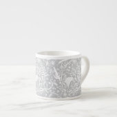 Botanische zilvergrijze bloemen espresso cup espresso kop (Voorkant rechts)