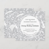 Botanische zilvergrijze patroonverdenking kaart (Voorkant / Achterkant)