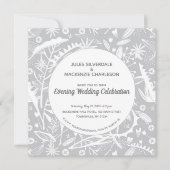 Botanische zilvergrijze patroonverdenking kaart (Voorkant)