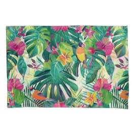 Botanische zomer groen bloemen kussensloop