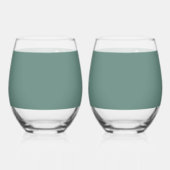 Botanische zomer kosmos bloemen silhouetten wijnglas zonder voet (Achterkant)