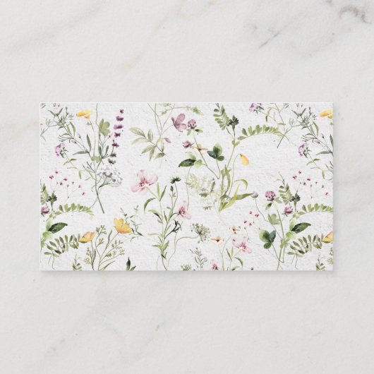 Botanische Zomer Wildbloemen Neem een recept mee Informatiekaartje (Achterkant)