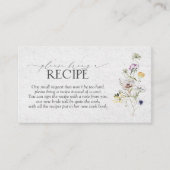 Botanische Zomer Wildbloemen Neem een recept mee Informatiekaartje (Voorkant)