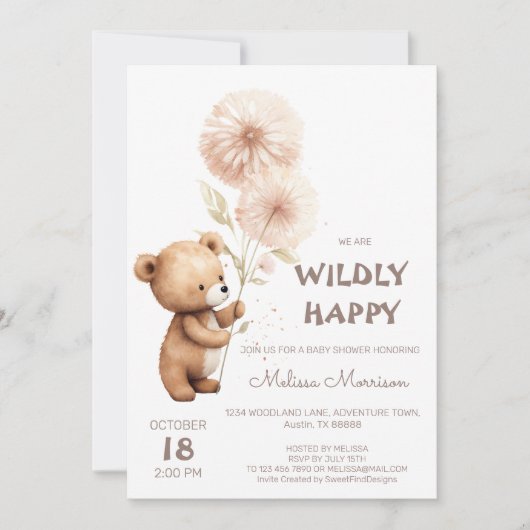 Botanische Zomer Willy Happy Beer Baby Jongensdouc Kaart (Voorkant)