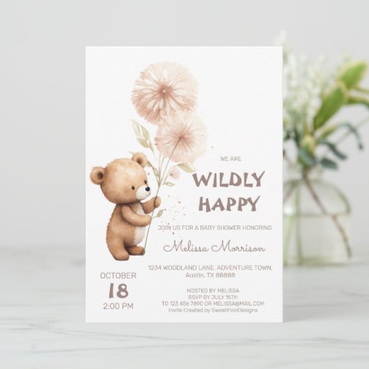 Botanische Zomer Willy Happy Beer Baby Jongensdouc Kaart (Staand voorkant)