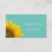 Botanische Zonnebloem QR-code Whimsical Boho Visitekaartje (Voorkant)