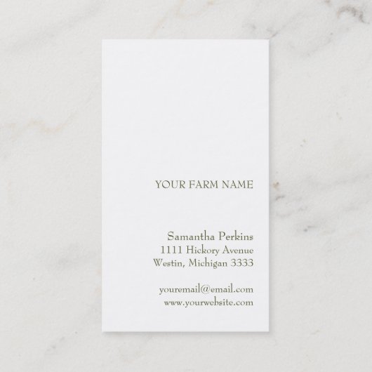 Botanische  zonnebloem visitekaartje (Achterkant)