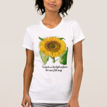 Botanische zonnebloem-vriendelijke Shirt bovenaan