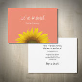 Botanische zonnebloem We hebben perzik verplaatst Aankondiging