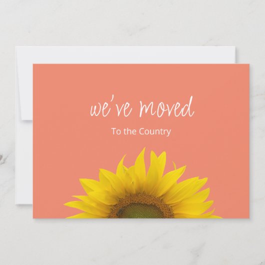 Botanische zonnebloem We hebben perzik verplaatst Aankondiging (Voorkant)