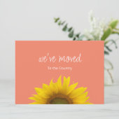 Botanische zonnebloem We hebben perzik verplaatst Aankondiging (Staand voorkant)