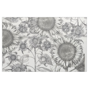 botanische zonnebloemen bloemen stof