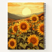  Botanische Zonnebloemen Compositie Notitieboek (Achterkant)