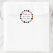 Botanische zonnebloemen Vrijgezellenfeest Dank je  Ronde Sticker (Tas)