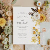 Botanische Zonneschijn Tuin Bloemen Huwelijk Kaart