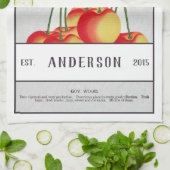 Botanische zure kers  theedoek (Gevouwen)