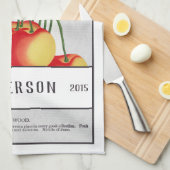 Botanische zure kers  theedoek (Quarter Fold)