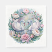 Botanische zwaan servetten (Voorkant)