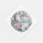 Botanische zwaan servetten (Hoek)