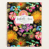 Botanische zwarte lentepaler planner (Voorkant)