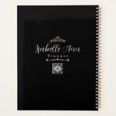 Botanische zwarte lentepaler planner (Achterkant)