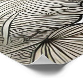 Botanische zwarte regenwoudlijntekening poster (Hoek)