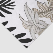 Botanische zwarte regenwoudlijntekening tissuepapier (Detail)