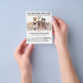 Botanische zwarte stip aan boord van groomere hond flyer (Hand)