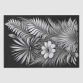 Botanische zwarte witte lijntekening tissuepapier (Voorkant)