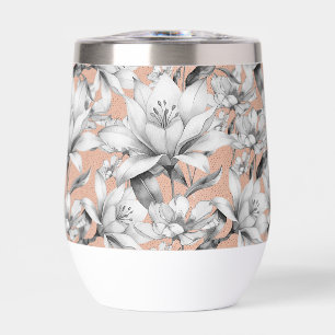 Botanische zwarte witte roos gouden glitter bloeme