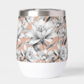Botanische zwarte witte roos gouden glitter bloeme (Achterkant)