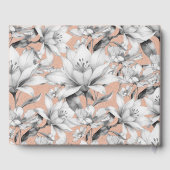 Botanische zwarte witte roos gouden glitter bloeme gastenboek (Achterkant)