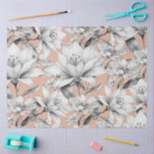 Botanische zwarte witte roos gouden glitter bloeme tissuepapier (Craft)