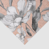 Botanische zwarte witte roos gouden glitter bloeme tissuepapier (Detail)